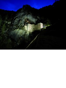 Predjama castle by night