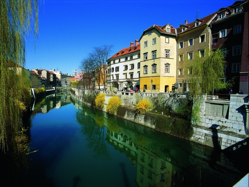 Ljubljanica river in town center