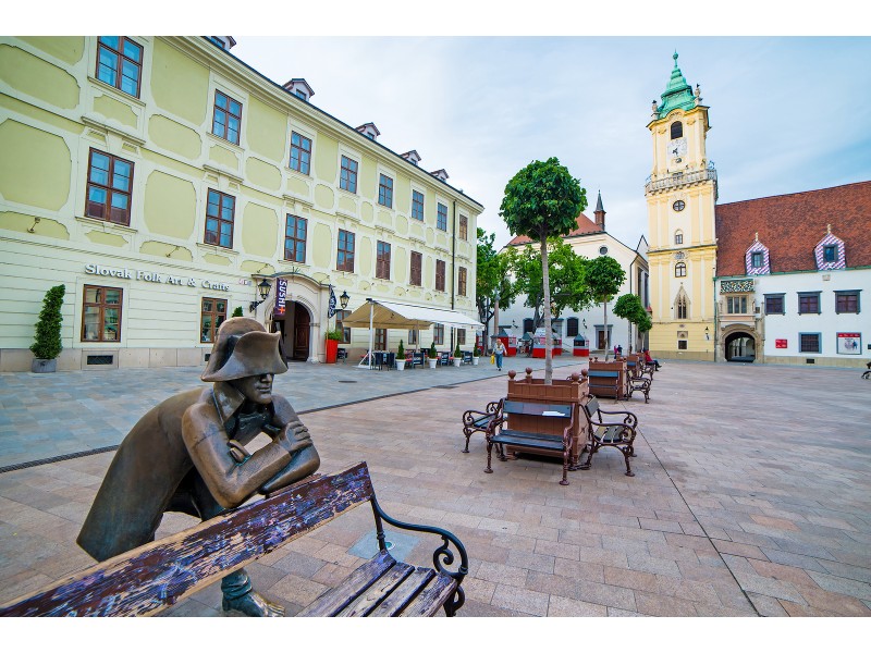 Bratislava Main City Square in Old Town