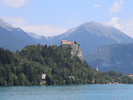 Bled castle above the lake