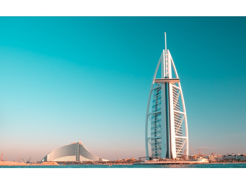 Dubaj pogled na Burj el Arab