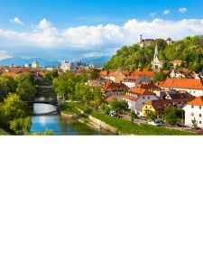 Ljubljana castle, river Ljubljanica