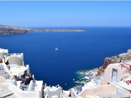 Santorini, razgled na morje