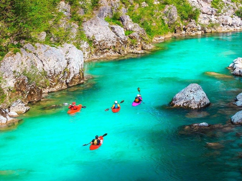 turquoise water of Soča